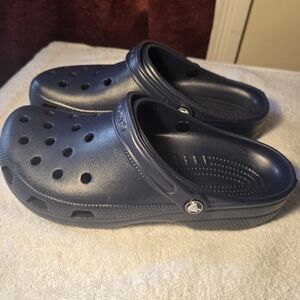 CROCS Classic Vented Slip-On Sandals in Navy